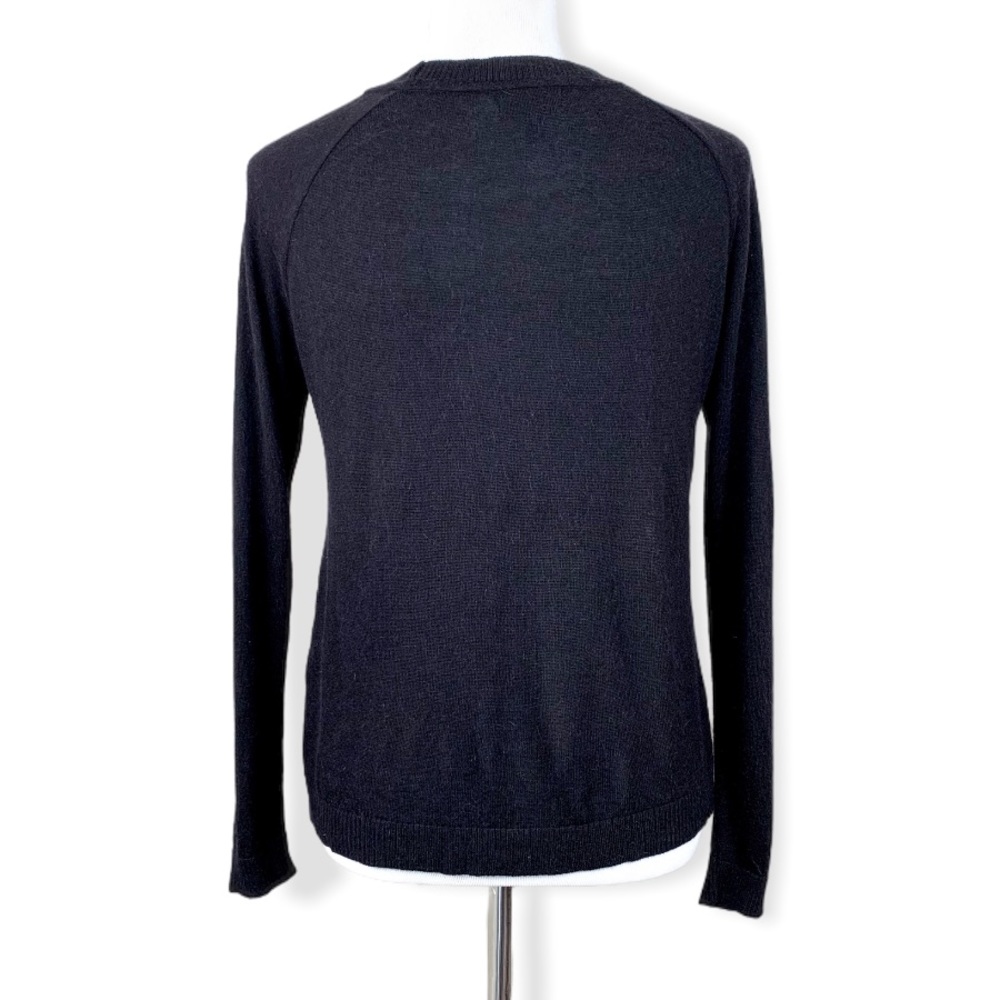 Topshop Mixed Media Black & Multicolor Abstract Print Angora Blend Sweater Top - Picture 4 of 10